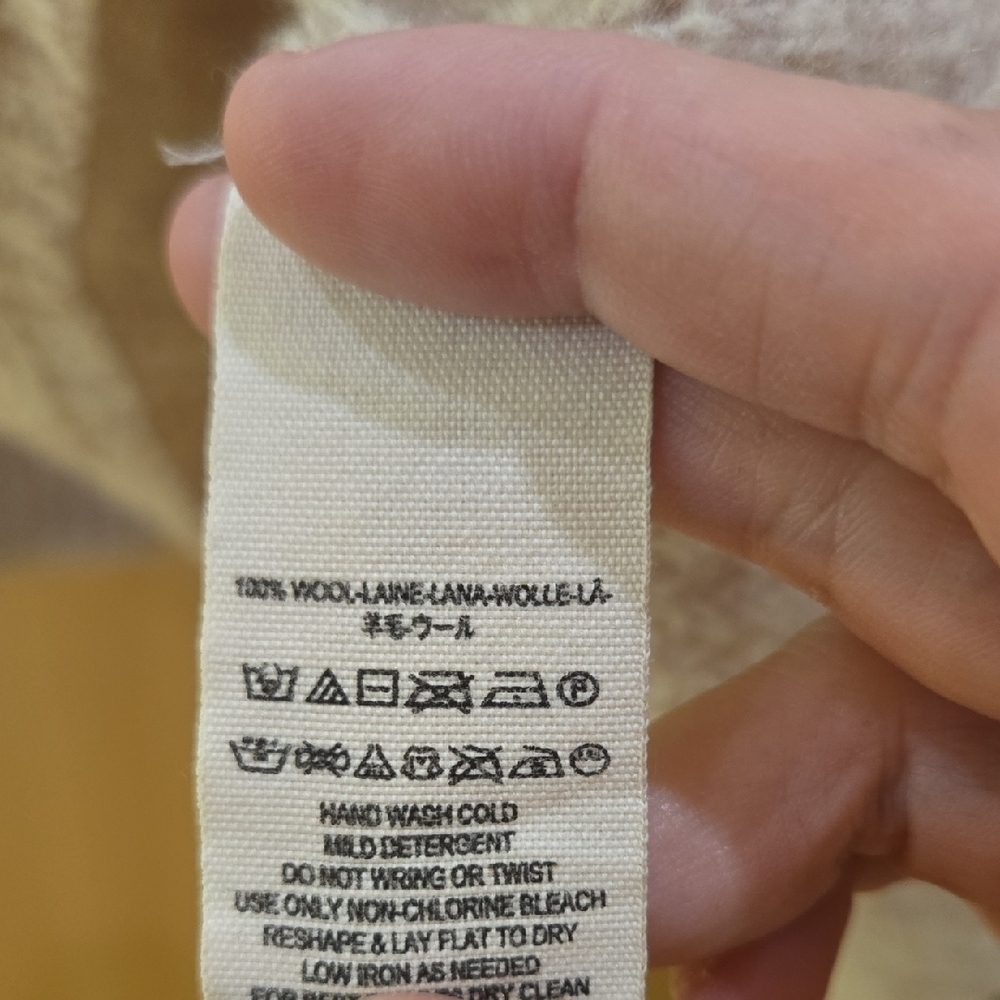 Free People Waffle Neutral Cowl Neck Sweater, M, GUC, Hygge Vibes, Neutral Comfy - Picture 10 of 11